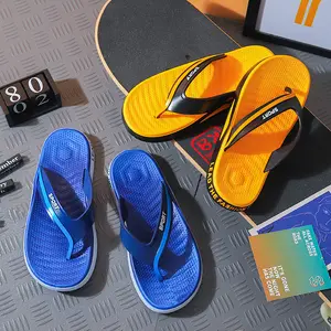 Sandal Thong pantai Navy flip-flop daur ulang karet cetak pria grosir Flip Flop kualitas tinggi