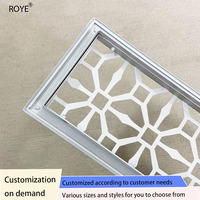 Diffuseur de Ventilation de Plafond Rectangulaire Moderne Notre Propre Grille d'aération Élégant Aluminium Acier Inoxydable Décoratif Air