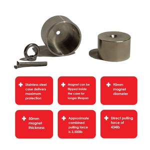 Aimants de pêche <span class=keywords><strong>Boss</strong></span> 360 ° Kit-65ft de pêche magnétique Corde robuste Mousqueton en aluminium non magnétique Threadlocker Résistant aux coupures - Product Image 3