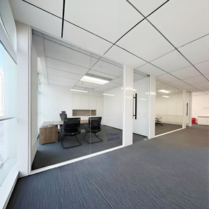 Cloisons <span class=keywords><strong>en</strong></span> <span class=keywords><strong>verre</strong></span> sans cadre insonorisées de qualité supérieure, idéales pour les bureaux, les salles de conférence, les hôtels et les magasins de détail, installation facile - Product Image 2
