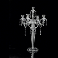 Chandelier simple en acrylique pour décoration de mariage, bougies de table, décoration de maison et de salle de réception