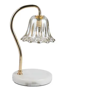 Usine En Gros Intérieur Dimmable Électrique Parfum Bougie Lampe Cire Réchauffeur Sûr Sans Flamme Marbre Bougie Chauffe-Lumière