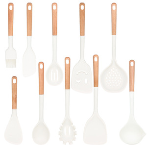 Juego de Utensilios de Cocina de Silicona de Grado Alimenticio de Alta Calidad, 10 Piezas, Resistentes al Calor, Aptos <span class=keywords><strong>para</strong></span> Lavavajillas, Duraderos - Product Image 1
