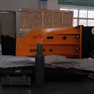 Martillo Hidráulico Industrial Soosan SB131 con Cincel de 165 mm |   Adecuado para Excavadoras 30T 35T 40T 45T |   Martillo Demoledor de Alto Impacto - Product Image 1