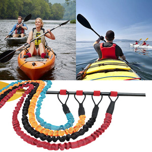 Elastic Kayak Paddle Rope Nylon Stretchable Leash For Outdoor Kayaking Blue Red Orange Black Unisex 12+ Years - Product Image 5