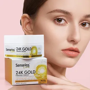 OEM/ODM Private Label Organic Vegan Anti Aging Wrinkle Moisturizing Brightening Firming Skin 24k Gold Firming Face Cream