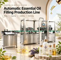 Ligne de production automatique de remplissage de flacons d'huiles essentielles et de parfums, machine de remplissage à double tête, ligne de production de bouchage et d'étiquetage