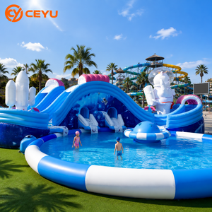 Ceyu <span class=keywords><strong>Parc</strong></span> <span class=keywords><strong>aquatique</strong></span> gonflable commercial, thème fusée et astronaute, <span class=keywords><strong>avec</strong></span> mur d'escalade, arche, toboggan, piscine et structure <span class=keywords><strong>de</strong></span> saut, pour enfants et adultes, idéal pour centres <span class=keywords><strong>de</strong></span> loisirs, vente en gros - Product Image 1