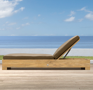 Muebles de Exterior, Cama de Día, Cojines Impermeables, Sillas de <span class=keywords><strong>Piscina</strong></span>, Tumbona, Madera de Teca - Product Image 3