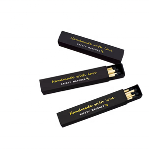 High Quality Rigid <strong>Gift</strong> <strong>Box</strong> Matchbox Black Matchboxes Custom Drawer Match <strong>Box</strong> With <strong>Long</strong> Black Matches - Product Image 5