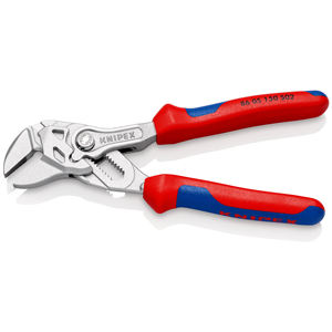 KNIPEX 86 05 150 S02 <b>Pliers</b> <b>Wrench</b> with hardened jaws and multi-component handles chrome plated 150 mm - Product Image 2