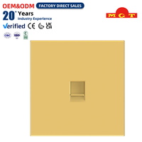 Prise murale RJ45 Cat6 simple port, couleur or, type 86, pour usage domestique et hôtelier, fournie en gros par l'usine OEM