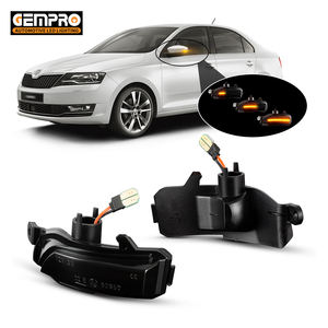 Luz de Señal de Giro LED Ámbar Dinámica para Espejo Retrovisor, 2 Piezas, para Skoda <span class=keywords><strong>FABIA</strong></span> NJ3 NJ5 2014.08+ RAPID NH1 NH3 TOLEDO IV KG3 - Product Image 1
