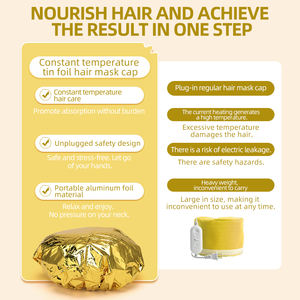 <span class=keywords><strong>Bonnet</strong></span> de soin thermique jetable/réutilisable en aluminium <span class=keywords><strong>pour</strong></span> <span class=keywords><strong>masque</strong></span> capillaire, coloration et usage en salon - Product Image 4