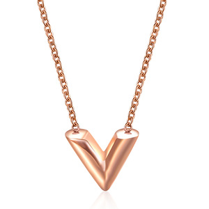 Ensemble de bijoux en acier inoxydable en forme de V, collier, boucles d'oreilles, bracelet, cadeau unisexe, design géométrique - Product Image 2
