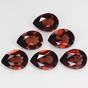 "6X9mm poire coupe naturel Mozambique rouge grenat" prix d'usine de gros haute qualité pierre précieuse en vrac à facettes par carat | IGI - Product Image 1