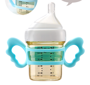 Poignées de biberon YDS en silicone pour biberons à col large de plus de 6 cm pour la préhension par les bébés - Product Image 2