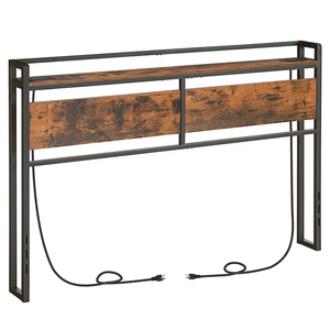 Large Headboard <b>with</b> 2 <b>Sockets</b> and 4 <b>USB</b> Ports, Adjustable Height, Storage Rack, Bedside Shelf Nightstand - Product Image 1