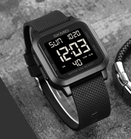 Jam Tangan Digital Olahraga SKMEI 1894 Casing Persegi Tali TPU Alarm Tahan Air Jam Tangan Pria