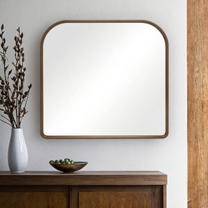 Marco de espejo de pared de madera con arco de estilo clásico moderno para dormitorio, hogar, hoteles, restaurantes - Product Image 4