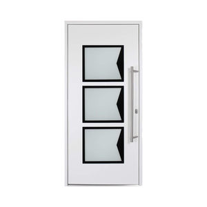 Kuporta Mira Design moderno in alluminio bianco plastica porta anteriore 100X210 cm DIN destro manico per interni appartamento - Product Image 1