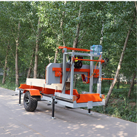 Gros 7.5kw 9hp 15hp électrique À Essence et diesel automatique scierie machine portable scierie