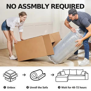 Approvisionnement exclusif transfrontalier <span class=keywords><strong>de</strong></span> canapé <span class=keywords><strong>cube</strong></span> compressible, canapé trois places en velours côtelé, style minimaliste italien pour salon domestique - Product Image 6