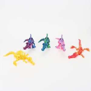 Modelo de Juguete de Dinosaurio Impreso en 3D, Material PLA Ecológico, Adorno Simple, Regalo Colorido, Decoración de Animales Activos - Product Image 6