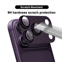 Protection d'écran en verre trempé pour objectif d'appareil photo en alliage d'aluminium monobloc pour iPhone 18 Pro Max