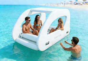EASYFUN Yacht gonflable de luxe pour fêtes aquatiques, <span class=keywords><strong>bateau</strong></span> gonflable, catamaran électrique, <span class=keywords><strong>bateau</strong></span>-maison gonflable à énergie solaire - Product Image 1