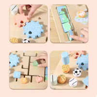 Tableau d'activités en bois double face avec animaux, blocs de correspondance, jeu de marteau, jouet sensoriel Montessori pour tout-petits, garçons et filles