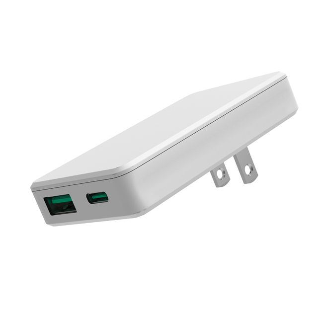 Ultra Slim Small and Foldable 65W Fast Charger 2 Port Flat GAN PD USB-C Charger with 65W PD/PPS US/EU/AU/UK Plugs