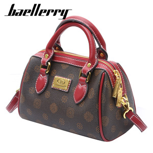 กระเป๋าสะพายไหล่แฟชั่นสำหรับผู้หญิง Baellerry สีน้ำตาล ลายโมโนแกรม ปิดด้วยซิป รูปทรงสี่เหลี่ยมแนวนอน กระเป๋าสะพายข้าง - Product Image 5