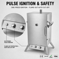 Barbecue à gaz d'extérieur en acier inoxydable avec 4 grilles, crochets, thermomètre et protection anti-extinction de flamme pour fêtes de famille