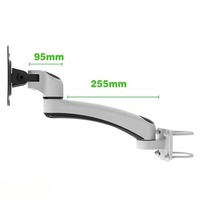 Support de câble pivotant en aluminium, support mobile pour écran LCD, support de télévision, diamètre 25-60 mm, inclinaison à 90°, capacité maximale 8 kg