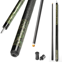 TAVON Queue de billard en fibre de carbone de haute qualité, 58 pouces, avec enveloppe en cuir gaufré crocodile, pointe de 12,5 mm, fût à faible déflexion, personnalisable