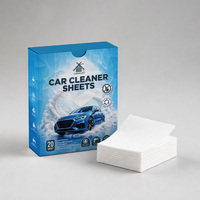 20 feuilles de savon concentré pour lavage de voiture, feuilles de savon pour nettoyage de voiture avec un bon effet de polissage, feuilles de nettoyage multi-usages