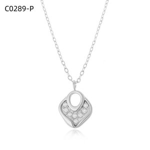 สร้อยคอแฟชั่นประดับเซอร์โคเนีย C0289 สำหรับผู้หญิง เครื่องประดับคุณภาพสูง - Product Image 1
