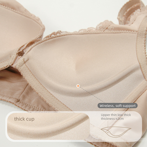 Cinghie antiscivolo in paperlan <span class=keywords><strong>con</strong></span> stampa floreale Comfort alla moda <span class=keywords><strong>con</strong></span> chiusura frontale a tazza modellata <span class=keywords><strong>reggiseno</strong></span> profondo da donna <span class=keywords><strong>con</strong></span> imbottiture Push-up - Product Image 5