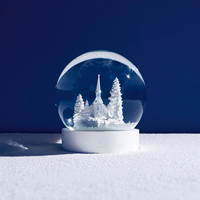 Boule de neige blanc décoratif à personnaliser, cadeau de noël à bas prix