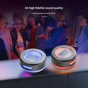 High Volume Bone Conduction for <strong>Bluetooth</strong> <strong>Speaker</strong> Mini Wireless Subwoofer RGB LED Portable 5W Magnetic Metal Small <strong>Speaker</strong> - Product Image 2