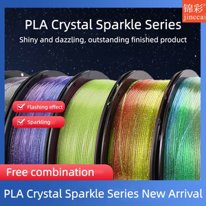 Filamento para Impresora 3D Jinccai PLA Crystal Sparkle de 1.75mm, Brillante, para Impresión de Figuras y Modelos, 1kg, Color a Elección - Product Image 3