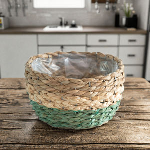 Draagbare multifunctionele plantenbak bloemenmand set eco-design binnen buiten display stapelbaar geweven bloempot set - Product Image 4