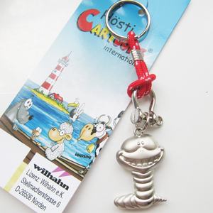 Porte-clés souvenir en alliage de zinc avec <span class=keywords><strong>cordon</strong></span>, design anime 3D personnalisé, serpent, cheval, mouton, oiseau, dessin animé mignon - Product Image 1