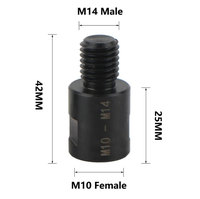 Adaptador para Amoladora Angular, Broca para Abrir Agujeros, Varilla de Conversión de M10 a M14 a Rosca Americana 5/8-11