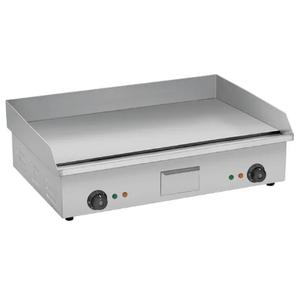 Parrilla de cocina comercial de acero inoxidable para barbacoa, freidora de hamburguesas, plancha eléctrica de encimera plana o acanalada completa - Product Image 1