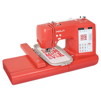 Machine à broder informatisée PooLin EOC05-RE pour usage domestique, écran tactile couleur, personnalisable, vente chaude