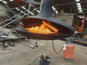 Nouvelle cheminée moderne à <span class=keywords><strong>gaz</strong></span> en acier avec porte en verre personnalisée, cheminée décorative en métal à <span class=keywords><strong>gaz</strong></span> avec télécommande, vente directe d'usine - Product Image 5