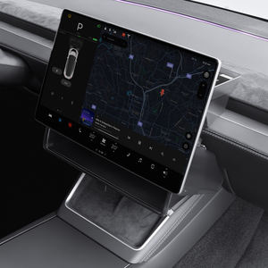 قطعتان لسيارة تسلا موديل Y جونيبر 2025 2026، صندوق تخزين مغناطيسي للخصوصية تحت الشاشة قابل للطي، صندوق تخزين للشاشة وملحقاتها - Product Image 5