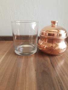 Handcrafted Copper <b>Spice</b> <b>Jar</b> Set with Glass Window & Lid, Decorative Kitchen Storage Containers for <b>Spices</b>, Herbs & Dry Goods - Product Image 2